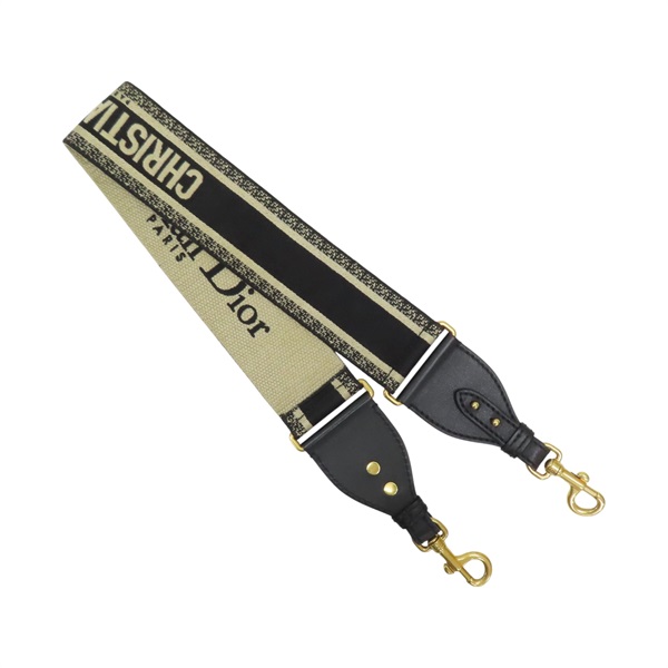白/深藍色 帆布 背帶 【Dior 迪奧 】