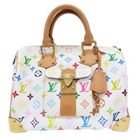 白彩 原花帆布 Speedy 30 波士頓包 手提包【LOUIS VUITTON LV 路易威登】 M92643