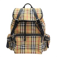 經典格紋 帆布 後背包【BURBERRY 巴寶莉】 4069748