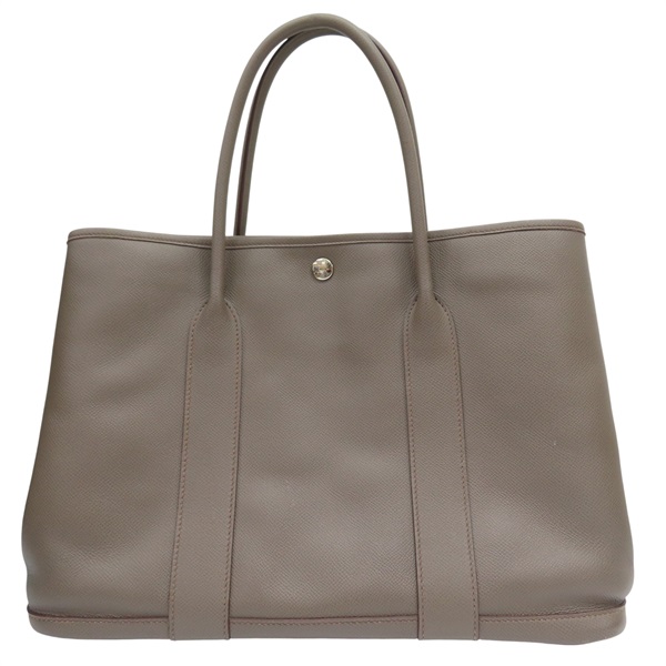 錫器灰 Garden Party 36 手提包 C刻【HERMES 愛馬仕】