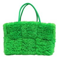 綠色 毛絨 手提包【BOTTEGA VENETA BV 寶緹嘉】 652867
