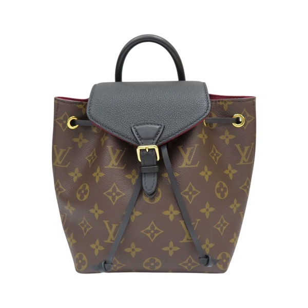 黑/棕色 原花帆布 Montsouris NM BB 後背包 M45516【LOUIS VUITTON LV 路易威登】 M45516