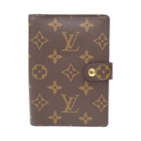 棕色 原花帆布 活頁環記事本封套【LOUIS VUITTON LV 路易威登】 R20005