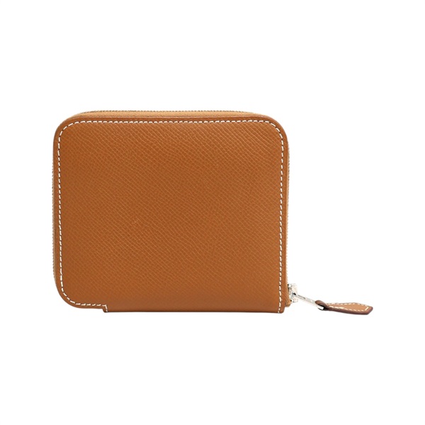 金棕色 Epsom牛皮 Silk In Compact拉鍊 短夾 D刻 H085209CKAA【HERMES 愛馬仕】 H085209CKAA