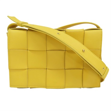 黃色 編織羊皮 Cassette 肩背包【BOTTEGA VENETA BV 寶緹嘉】 578004 VMAY1