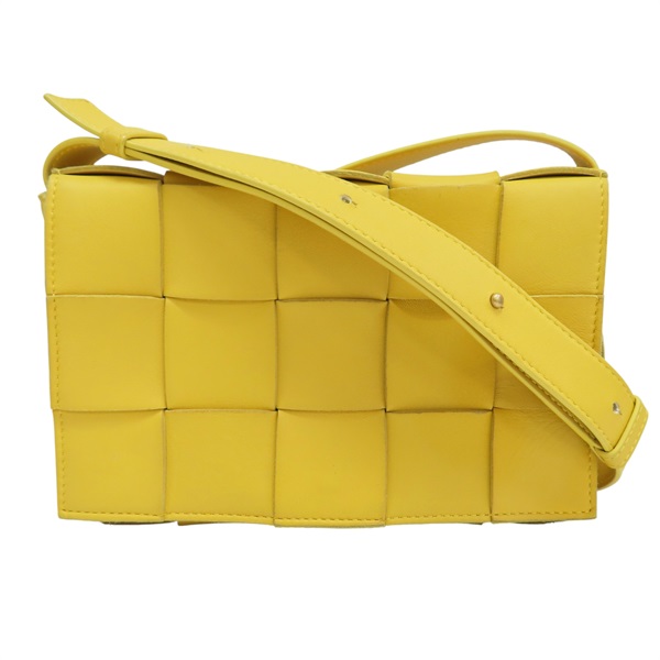 黃色 編織羊皮 Cassette 肩背包【BOTTEGA VENETA BV 寶緹嘉】 578004 VMAY1