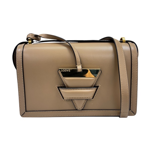 棕色 皮革 Barcelona 肩背包【LOEWE 羅威】 302.74XM15