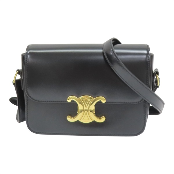 黑色 牛皮 Teen Triomphe 肩背包【CELINE 賽琳】 188423BF4.38NO