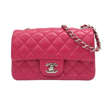 紅色羊皮 Mini Coco 鍊帶肩背包 無卡 金扣【CHANEL 香奈兒】 A69900