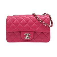 紅色羊皮 Mini Coco 鍊帶肩背包 無卡 金扣【CHANEL 香奈兒】 A69900