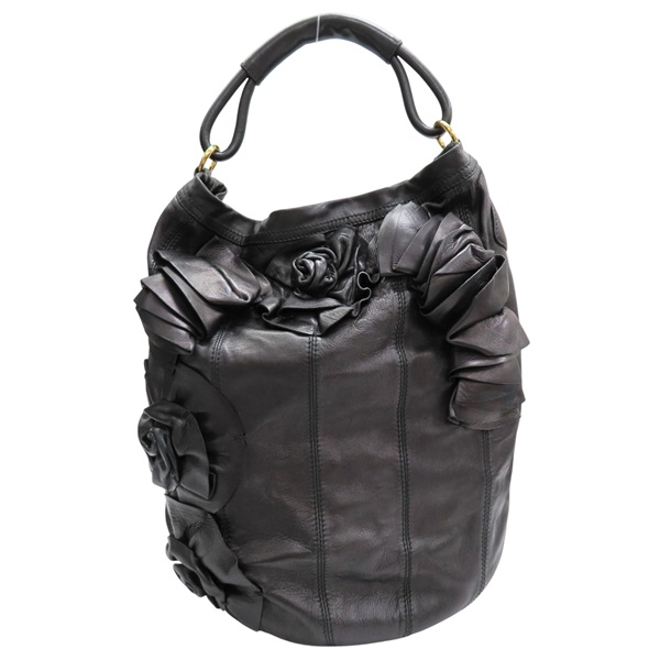 黑色 羊皮 Rose Vertigo 水桶 手提包【 Valentino范倫鐵諾 】