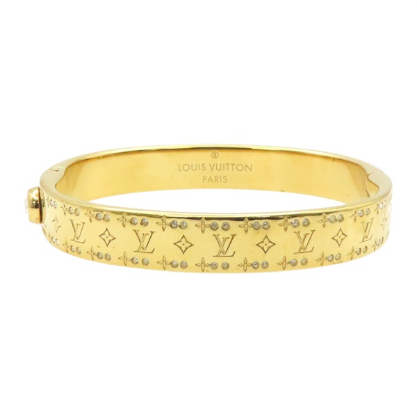 金色鍍金 老花 水鑽 手環【LOUIS VUITTON LV 路易威登】 M64860