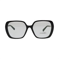 透明鏡片 黑色膠框 鍍金 眼鏡 【CHANEL 香奈兒】 OCH3462