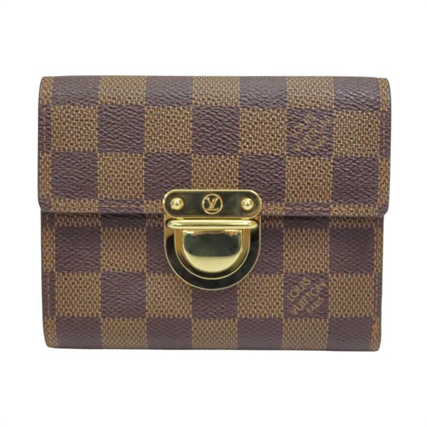 棕色 棋盤格帆布 Portefeuille Koala 三折短夾【LOUIS VUITTON LV 路易威登】 N60005