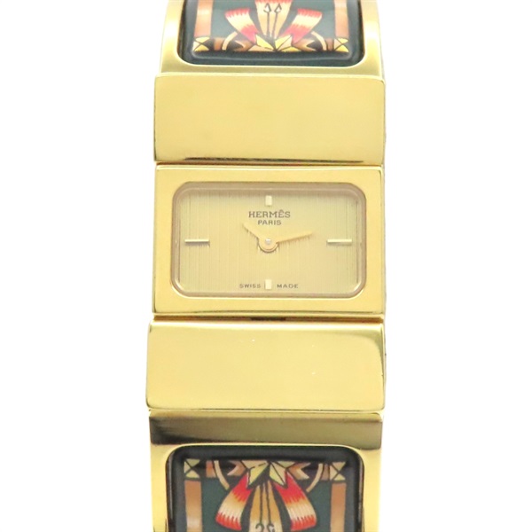 金色錶盤 鍍金 Loquet 腕錶【HERMES 愛馬仕】 L01.201