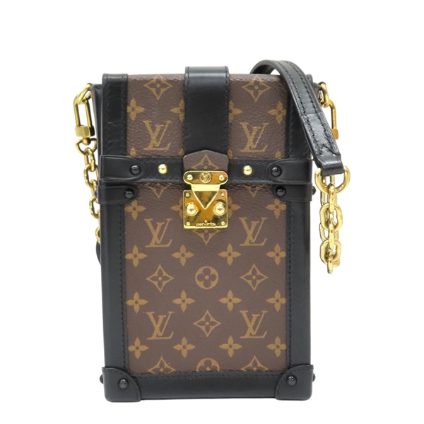 棕色 原花帆布 Pochette 行李箱 垂直 肩背包 M63913【LOUIS VUITTON LV 路易威登】 M63913
