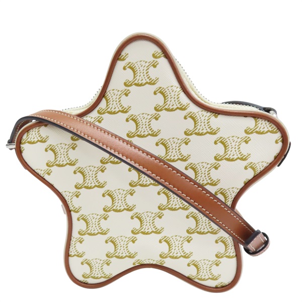 白色PVC塗層帆布 Etoile 星星 肩背包【CELINE 賽琳】 198763