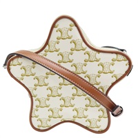 白色PVC塗層帆布 Etoile 星星 肩背包【CELINE 賽琳】 198763