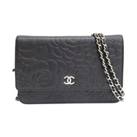 黑色牛皮 山茶花 鍊帶 肩背包 A47421 無卡【CHANEL 香奈兒】 A47421