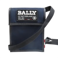 藍色帆布 黑色牛皮 Fast Track 肩背包【BALLY】