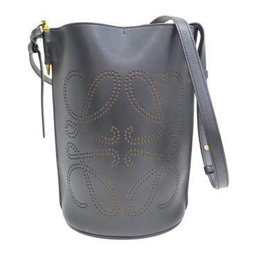 黑色 牛皮 Gate Anagram 水桶包 斜背包【LOEWE 羅威】 309.22.Z57