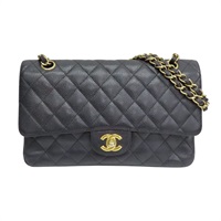 黑色 荔枝紋 菱格紋 牛皮 Coco 25 鍊帶 肩背包 A01112 無卡【CHANEL 香奈兒】 A01112