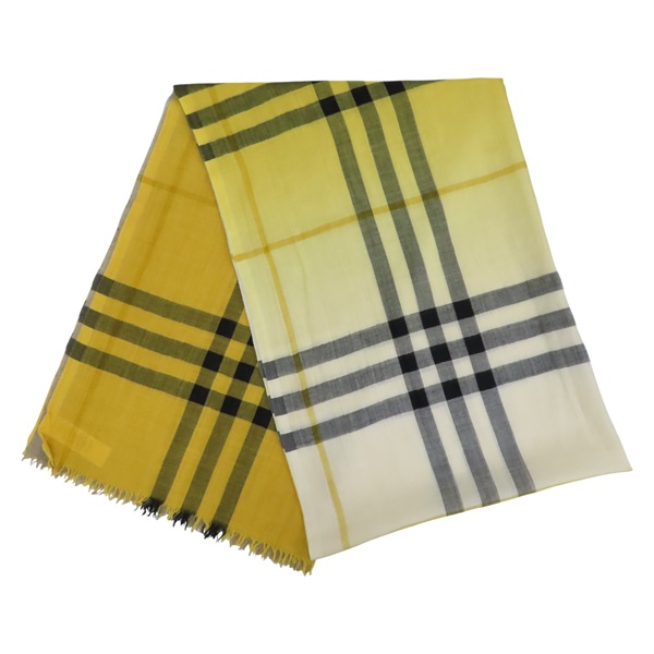 黄/棕色 羊毛 圍巾【BURBERRY 巴寶莉】 ITFRAFER10CAS