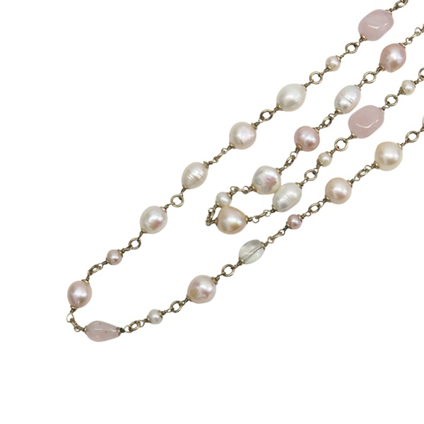 人造珍珠 鍍金 長項鏈【CHANEL 香奈兒】