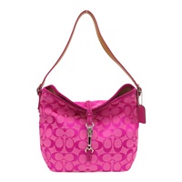 粉色帆布 Signature Soft Clip Hobo 肩背包 6845【COACH 寇馳】 6845