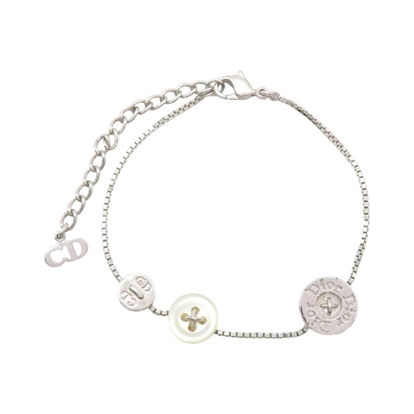 銀色鍍金 DIOR button charm bracelet 鈕扣 手鍊【Dior 迪奧】