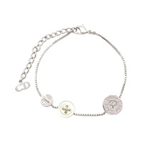 銀色鍍金 DIOR button charm bracelet 鈕扣 手鍊【Dior 迪奧】