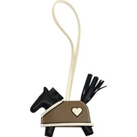 黑色羊皮 Rodeo Robeo Coeur PM 小馬 吊飾 K刻【HERMES 愛馬仕】