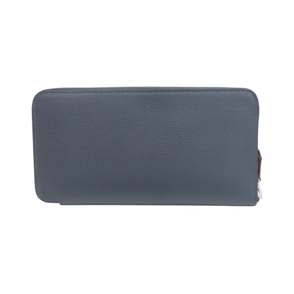 水兵藍 Evercolor 牛皮 Silk'In Classique 拉鍊長夾 K刻【HERMES 愛馬仕】