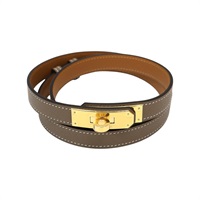 大象灰 epsom牛皮 Kelly 18 皮帶 H069853CC18 K刻【HERMES 愛馬仕】 H069853CC18