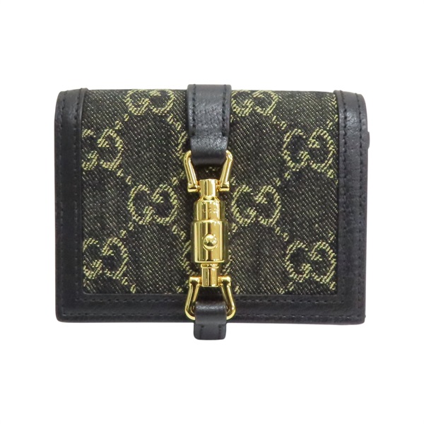 黑色 帆布 Gucci Jackie 1961 三折短夾【GUCCI 古馳】 645536