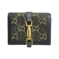 黑色 帆布 Gucci Jackie 1961 三折短夾【GUCCI 古馳】 645536