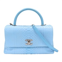 藍色 蟒蛇皮 Coco Handle 29 兩用包【CHANEL 香奈兒】 A92991