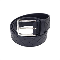 藍色牛皮 皮帶 95CM【BOTTEGA VENETA BV 寶緹嘉】