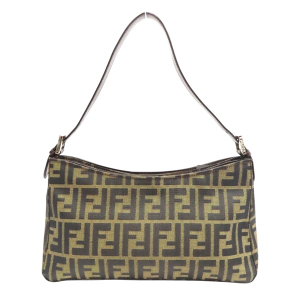 棕色 Zucca帆布 肩背包【FENDI 芬迪】 0915885992