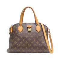 棕色 原花帆布 Rivoli MM 肩背包 無鑰匙【LOUIS VUITTON LV 路易威登】 M44546