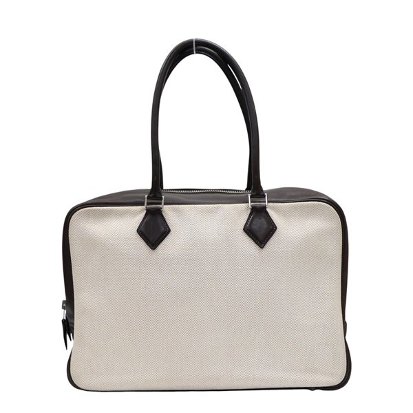 米白帆布 plume 32 肩背包 □F刻【HERMES 愛馬仕】