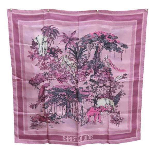 紫色 絲綢 Toile de Jouy Sauvage 方巾 90x90【Dior 迪奧 】 34JOU090I606