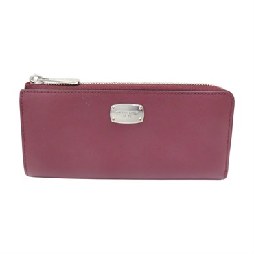 波爾多色 牛皮 拉鍊長夾【MICHAEL KORS 麥可寇斯】