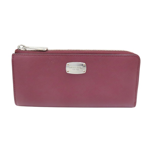 波爾多色 牛皮 拉鍊長夾【MICHAEL KORS 麥可寇斯】