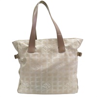 粉色 帆布 肩背包 (無卡)【CHANEL 香奈兒】 A15991