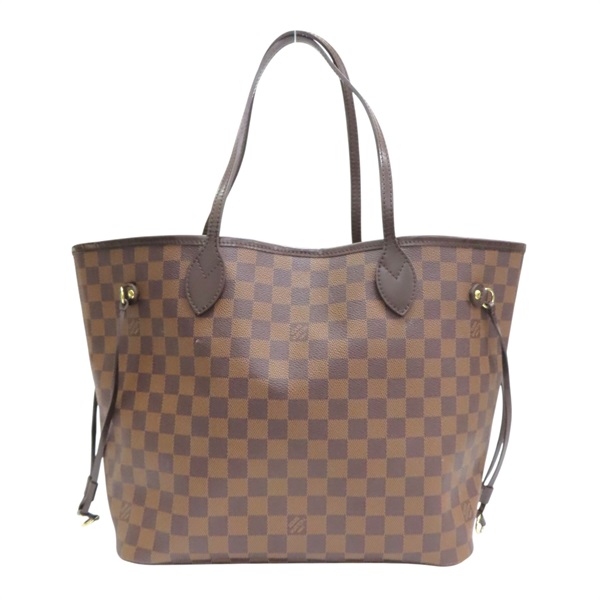 棕色 棋盤格帆布 Neverfull MM 托特包 肩背包【LOUIS VUITTON LV 路易威登】 N51105
