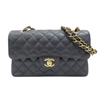 黑色 荔枝紋牛皮 COCO 23 鍊帶肩背包 金扣【CHANEL 香奈兒】 A01113