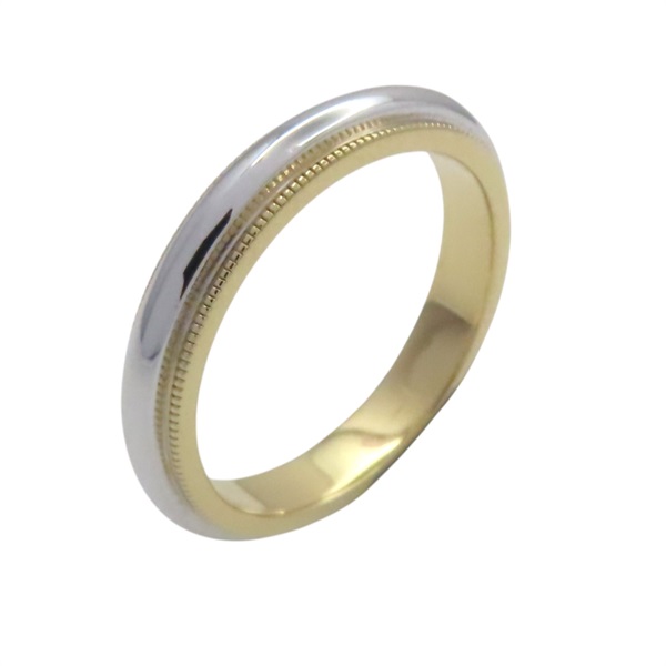 18K黃金 PT950鉑金 Millgrain 戒指【Tiffany & Co 蒂芬妮】 74362184