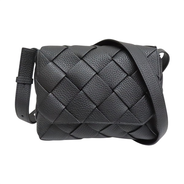 黑色 牛皮編織 DIAGO Shoulder 肩背包【BOTTEGA VENETA BV 寶緹嘉】 795637