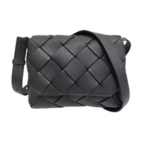 黑色 牛皮編織 DIAGO Shoulder 肩背包【BOTTEGA VENETA BV 寶緹嘉】 795637